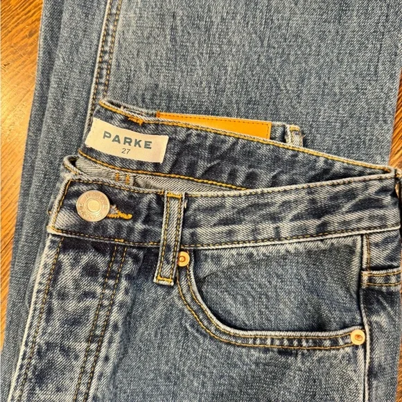 PARKE Women's Blue Flare Jeans - Picture 1 of 2